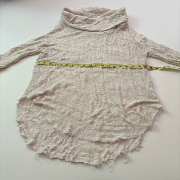 Free People Cream Cowl Neck Sweater with Textural Details - Picture 10 of 13